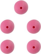 Durable Siliconen Kralen 15mm 5 stuks 786 Dark Pink