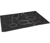 Paillasson/tapis extérieur en caoutchouc noir avec clous 60 x 40 cm - Tapis de sol antidérapants adaptés à un usage intérieur et extérieur