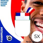 5x Schminkstick rood wit blauw vlag (4,8g) Multi pack