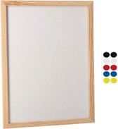 Whiteboard 30 x 40 cm met 10x stuks ronde magneten 30 mm