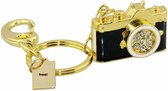 Pendrive USB Stick Juwelen 16GB - Camera Vorm - Super Chique - Sleutelhanger - Zwart en Goud