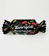 Snoeptoffee - Zwart geld - Gevuld met Snoep - In cadeauverpakking met gekleurd lint