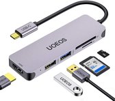 usb c naar hdmi - uoeos USB C Hub, Multiport USB C-adapter, 5 in 1 USB C-naar-HDMI-adapter met USB 3.0 en 2.0-poorten, SD & TF-kaarten, Geschikt voor MacBook Pro, Surface Pro / Go,