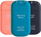 HAAN Hydrating Hand Sanitizer- Handzeep - Desinfecterend - 3pack mix Spray 30ml: Morning Glory, Sunset Fleur, Wood Night - Navulbaar