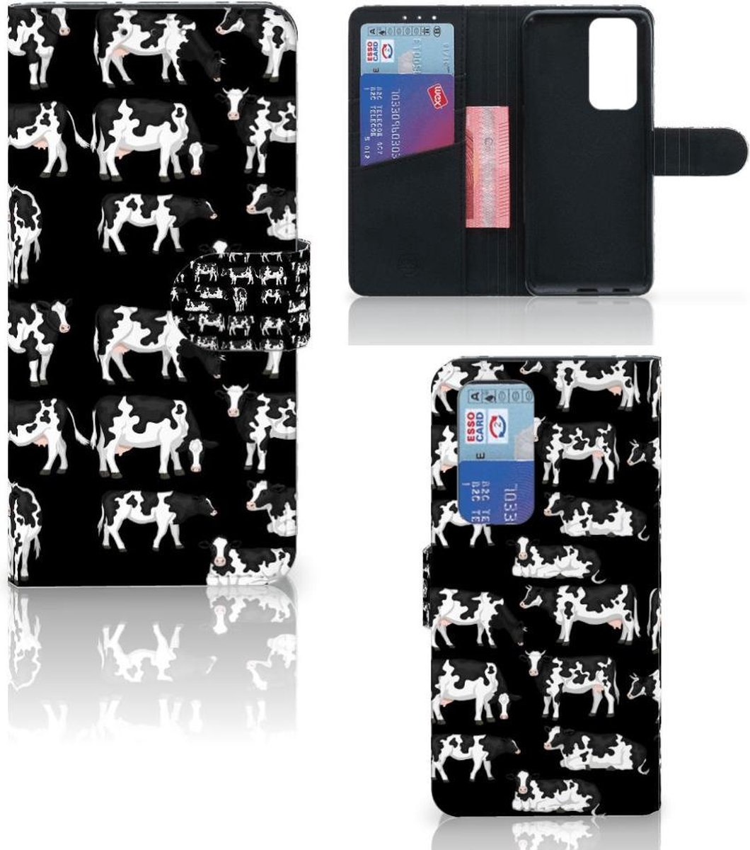 Book Case voor OPPO Find X3 Neo 5G Telefoonhoesje met Pasjes Koetjes