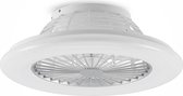 STARLUNA - Plafondventilatoren met verlichting- met dimmer - 1licht - staal, kunststof - H: 16.8 cm - wit, chroom - Inclusief lichtbron