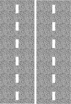 Snelweg muurstickers uitbouw set - Wegdelen (2st)