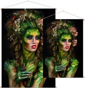 Body painted fantasy woman,  - Foto op Textielposter - 60 x 90 cm