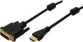 HDMI naar DVI-D kabel - (set van 2 stuks à 2m)