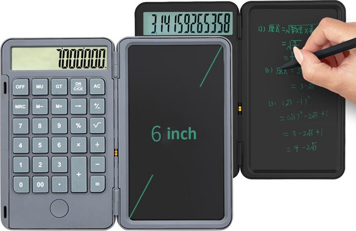 Calculator met digitaal schrijftablet twee