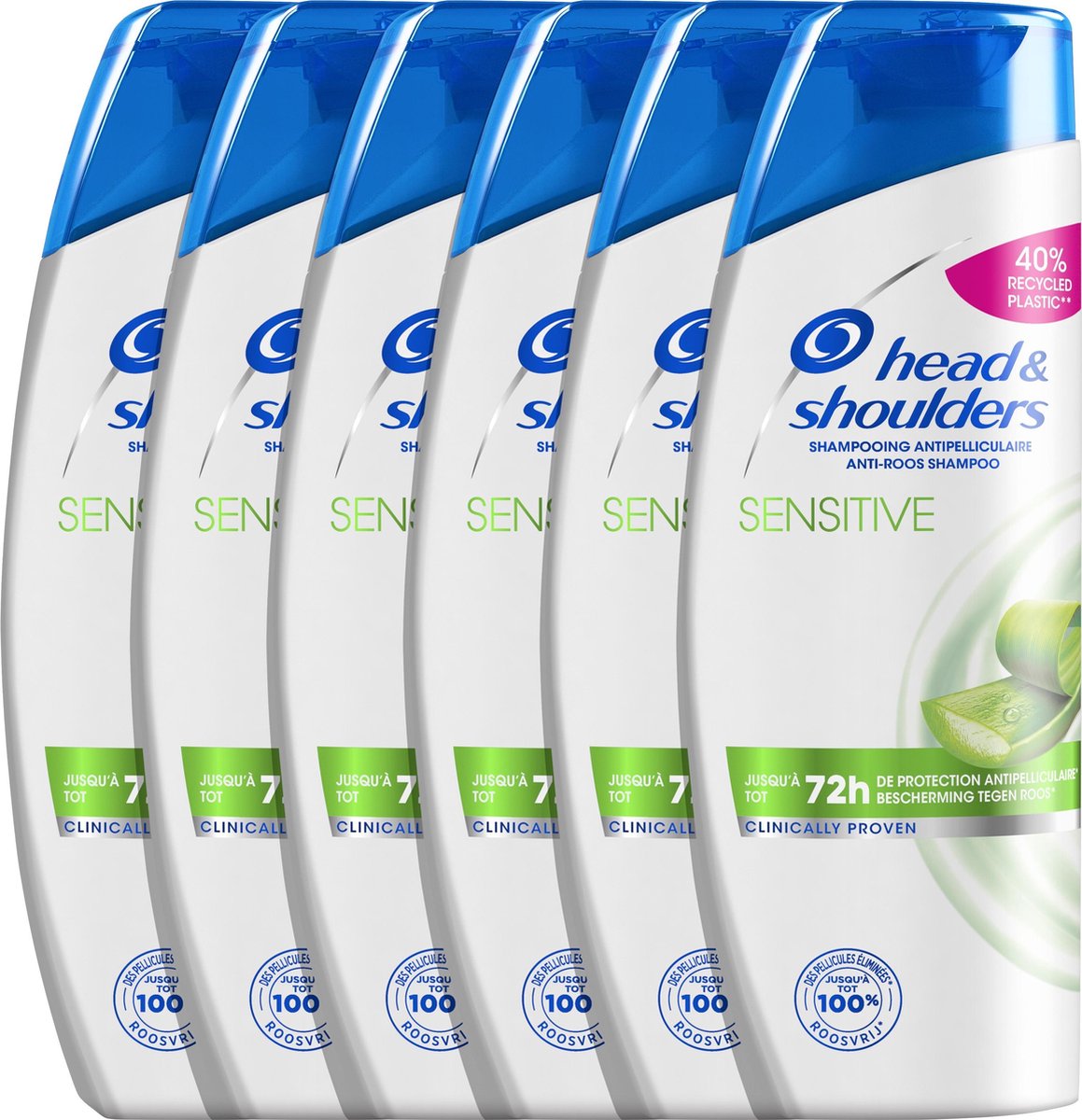 Head & Shoulders Sensitive Anti-Roos Shampoo - Voordeelverpakking - 6 x 285 ml