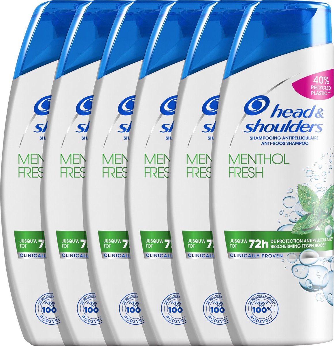 Head & Shoulders Menthol Fresh Anti-Roos Shampoo - Voordeelverpakking - 6 x 285 ml