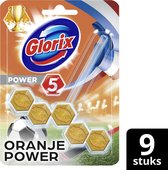 Glorix Power 5 Wc Blok - EK Oranje Power - 9 stuks - Voordeelverpakking