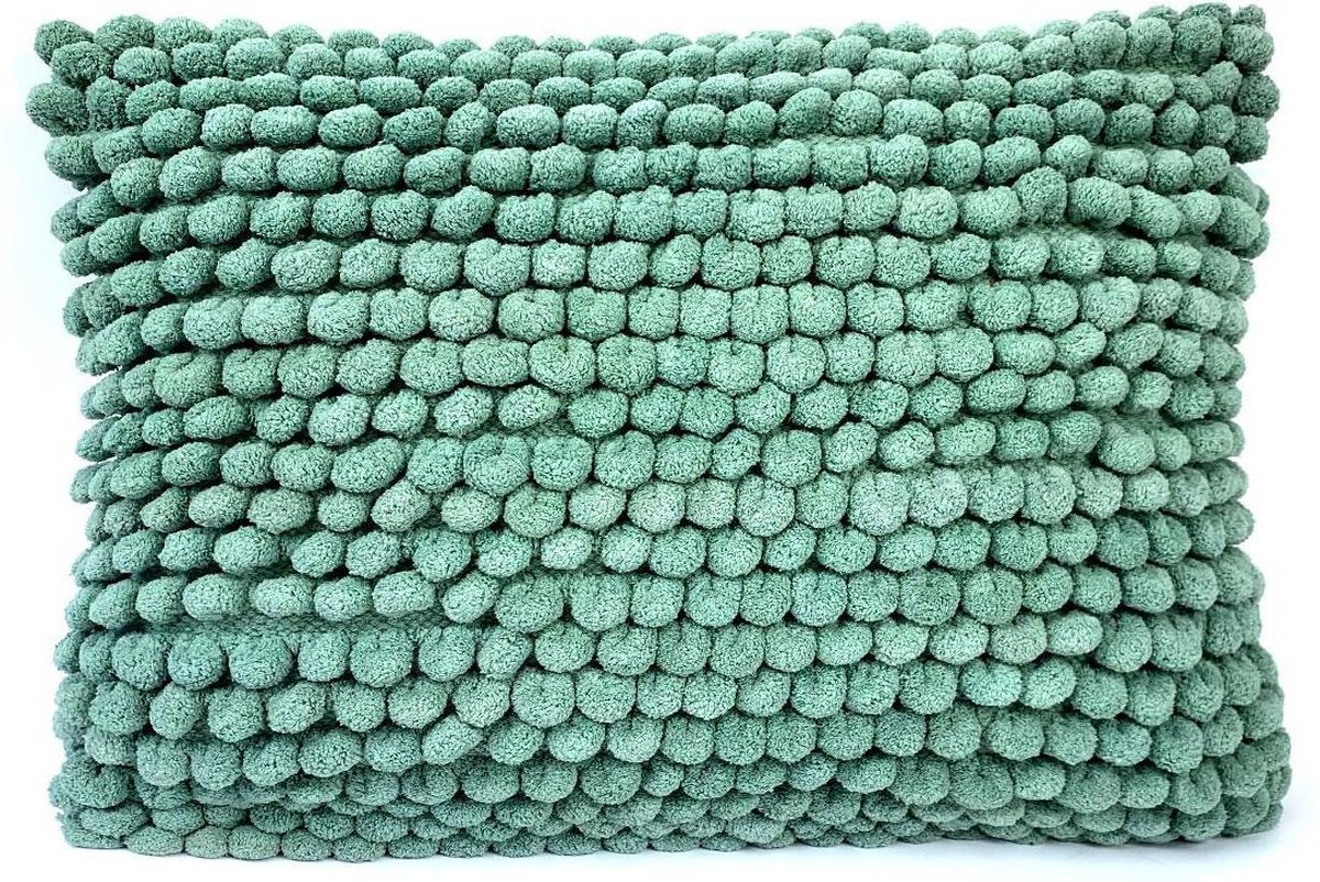Kussen Popcorn | 40 x 60cm | Olijfgroen-blauw | Woonkussen | Imbarro | Sierkussen