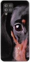 ADEL Siliconen Back Cover Softcase Hoesje voor Samsung Galaxy A12/ M12 - Teckel Hond