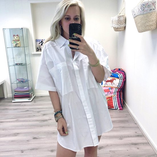 Emilie Scarves Blouse jurk wit lange blouse bol