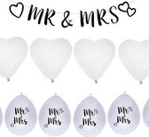 MR & MRS Party! | MR and MRS | Ballonnen | Slinger | Huwelijk | Liefde | Hartjes | Bruiloft | Trouwen |