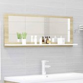 SALE Badkamer spiegel XL - eiken + wit kleur - badkamerspiegel - spiegel - meubel - industrieel - modern - Nieuwste Collectie