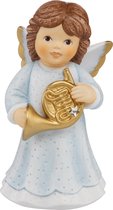 Goebel® - Nina & Marco | Decoratief beeld / figuur "Engel met Trompet" | Porselein, 10cm, met Swarovski®