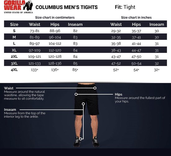 Gorilla Wear Columbus Tights - Zwart - S van Gorilla Wear — afbeelding 4