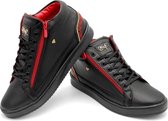 Heren Sneaker - Cesar Black Red- CMS98 - Zwart