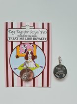 Treasures & Trinkets "Treat me like royalty" bedel voor hondenhalsband 553