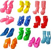 Dolldreams - 12 paar barbieschoenen - barbie pop schoenen mix