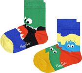 Happy Socks KMON02-0200 2-pack Kids Monsters Socks - maat 2-3Y