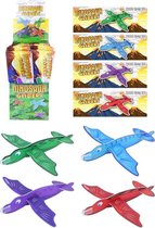 Foam vliegtuigjes uitdeelcadeautjes voor kinderen – 5 stuks – 17 cm - kinderfeestje – traktatie – dinosaurus