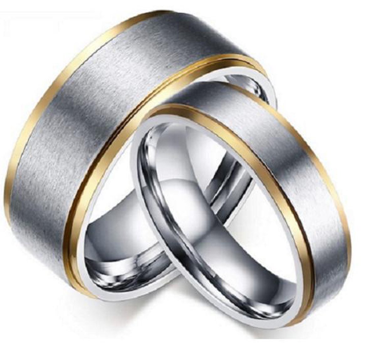 Jonline Prachtige Ringen voor hem en haar|Vriendschapsringen|Trouwringen|Zilver Goud Kleur|Relatie - Jonline