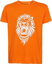 Oranje T-shirt Leeuw - Blanco - Nederlands Elftal - Katoen - Senior-XL