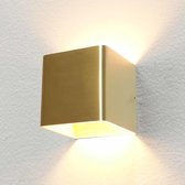 Artdelight - Wandlamp Fulda 10x10 cm mat goud