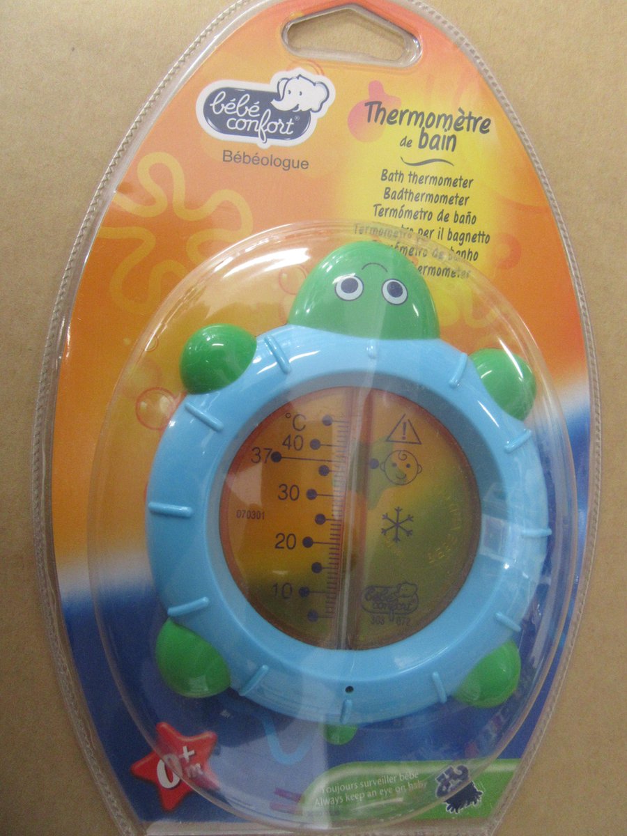 Goedkoopste Bebe confort , badthermometer , schildpad , blauw met groen