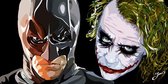 Batman en Joker Pop Art / Heath Ledger / Christian Bale / Dark Knight