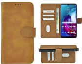 Hoesje Motorola Moto G30 - Moto G20 Hoesje - Moto G10 Hoesje - Book Case Wallet Bruin Cover