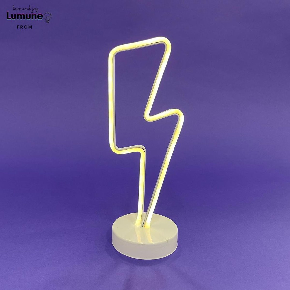 Lumuneo Neon Bliksem – LED lamp - nachtlamp – bureaulamp