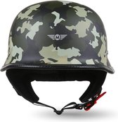 D34 army camouflage Duitse scooter, motorhelm, pothelm maat, L, hoofdomtrek 59-60Cm