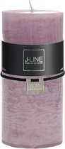 J-Line Cilinderkaars Lavendel L -72H Set van 6 stuks