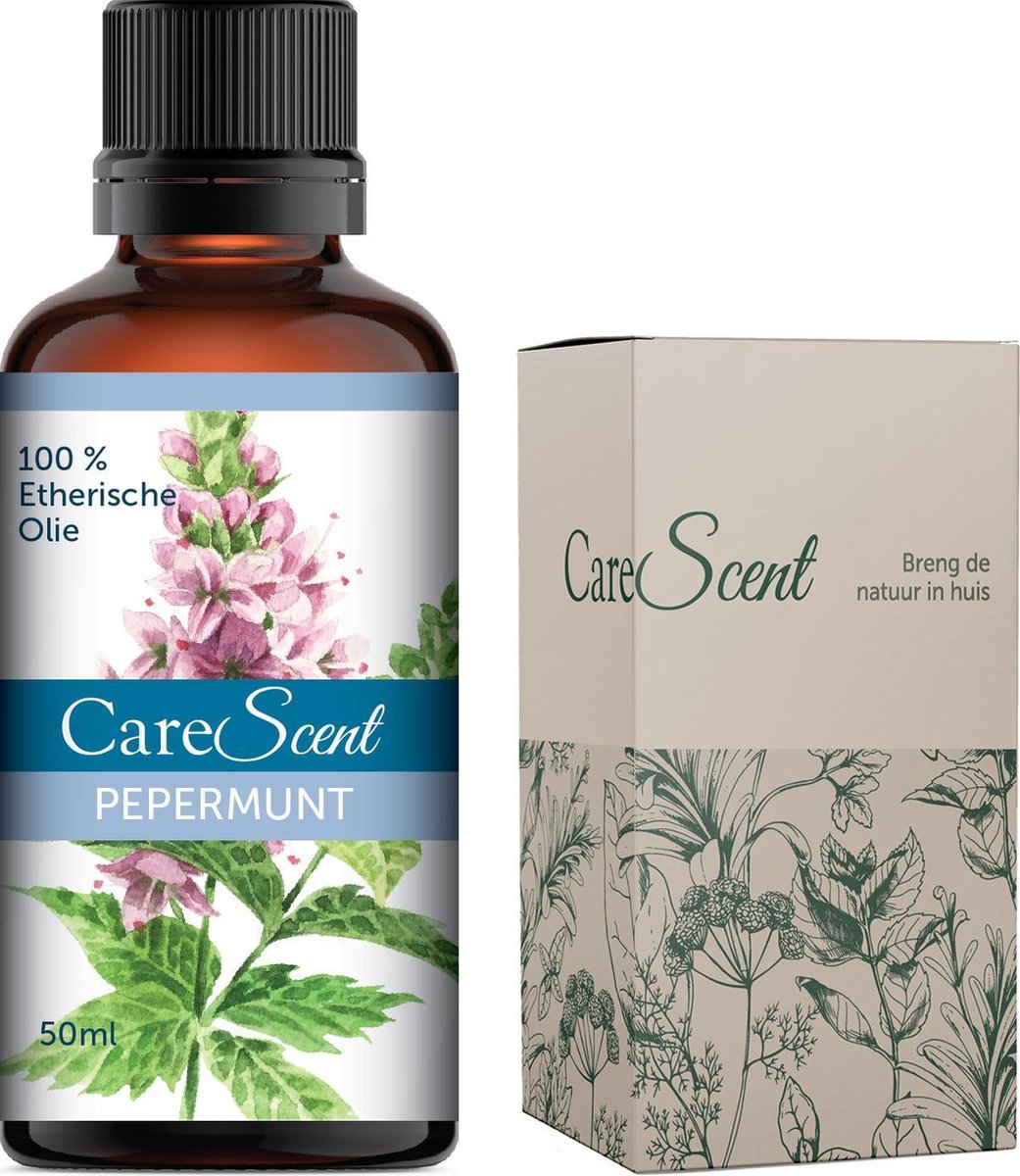 CareScent Pepermunt Etherische Olie - Aromatherapie - Essentiële Olie - Geur voor Aroma Diffusers - 50 ml