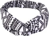 Haarband|Afrikaanse Haarband|Hoofddeksel|Afrikaans|Haarband Dames|Bandana|Stretch|Wit-Zwart|Haarverzorging