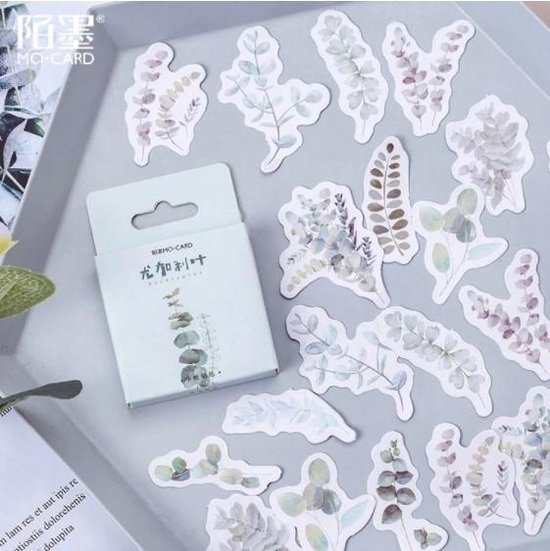 45 Sticker Rondom Eucalyptus en Planten – C001 – Sticker Voor Scrapbook Of Bullet Journal – Stickers Voor Volwassenen En Kinderen – Agenda Stickers – Decoratie Stickers