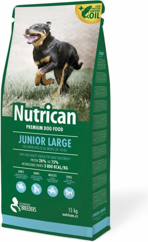 Nutrican junior large 15kg met haringolie