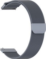 YONO Milanees Bandje 20mm - Luxe Milanese Horlogeband geschikt voor Samsung Galaxy Watch 5 / Pro / 4 / 3 / Active 2 - Polar Ignite / Unite – Huawei - Grijs