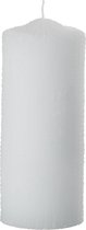 J-Line Cilinderkaars Gebreid Was Wit Large-40U Set van 6 stuks