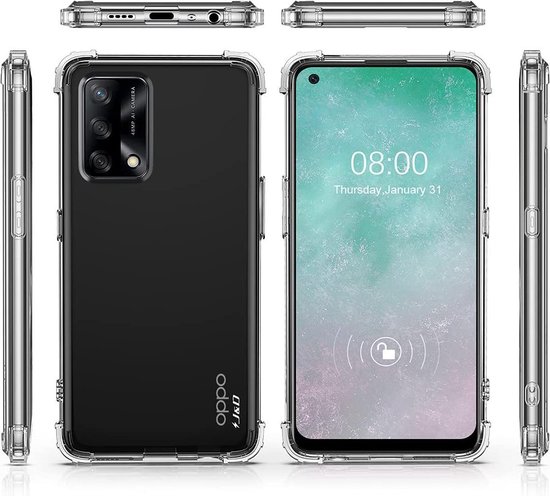 Coque Oppo A74 4G Transparente - Coque Arrière Hybride Anti Choc