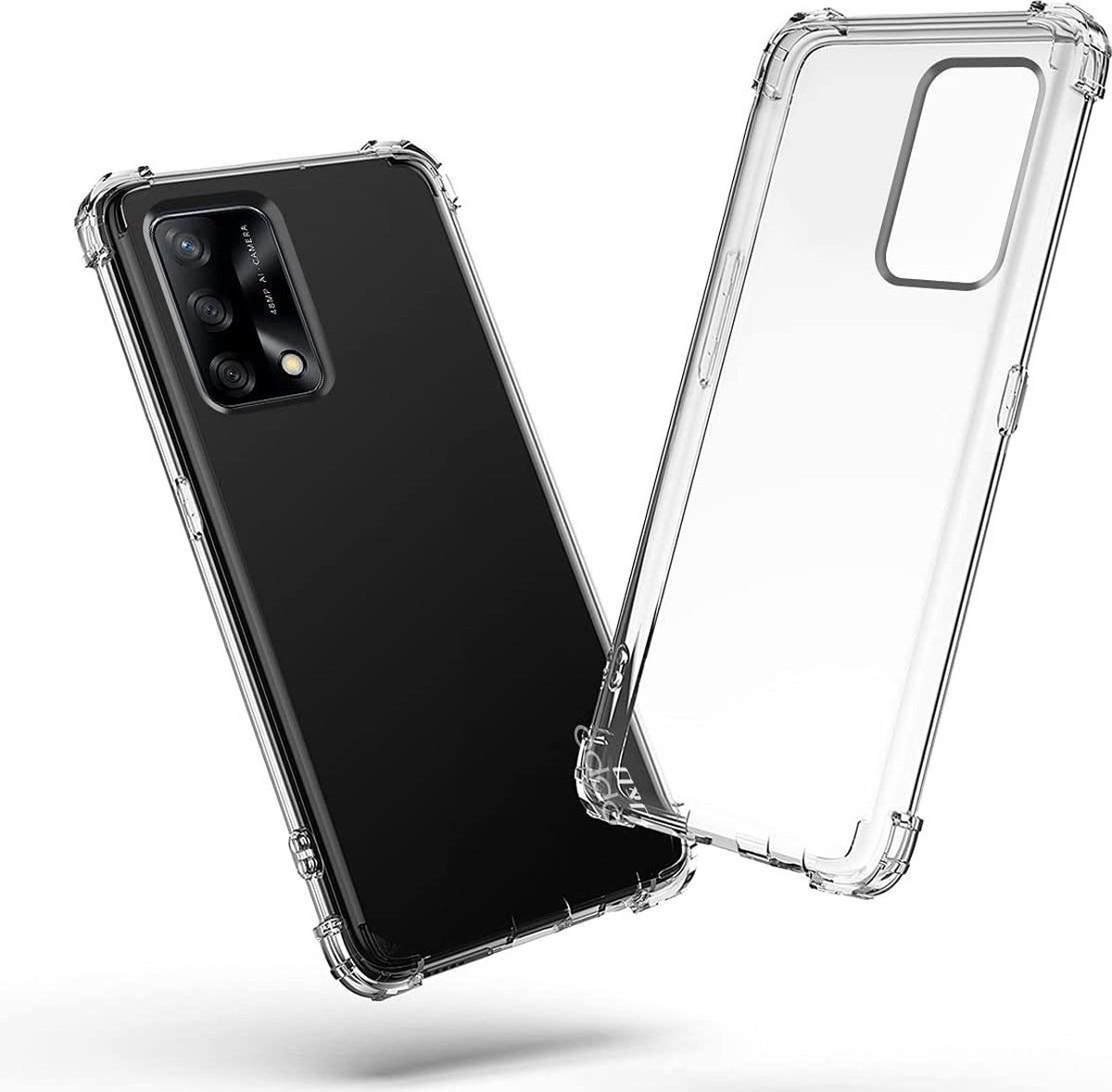 HB Hoesje Geschikt voor Oppo A74 4G - Transparant - Anti Shock Hybrid Back Cover