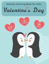 Animals Valentine's Day Coloring Book for Kids