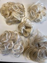 Actie!5x Hairbun Crunchy Haarstuk hairpiece verschillende blond tinten/maten