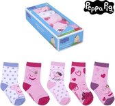 Peppa Pig sokken 5 delig giftset cadeau maat 17-18