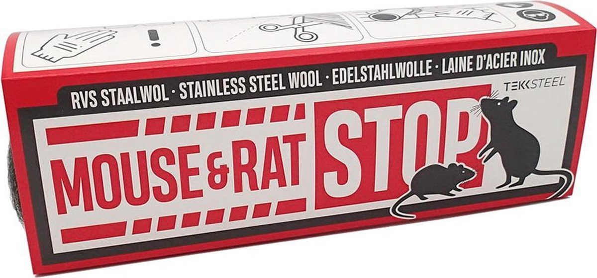 TEKKSTEEL Mouse & Rat STOP - laine d'acier pour souris 200 grammes - laine d 'acier